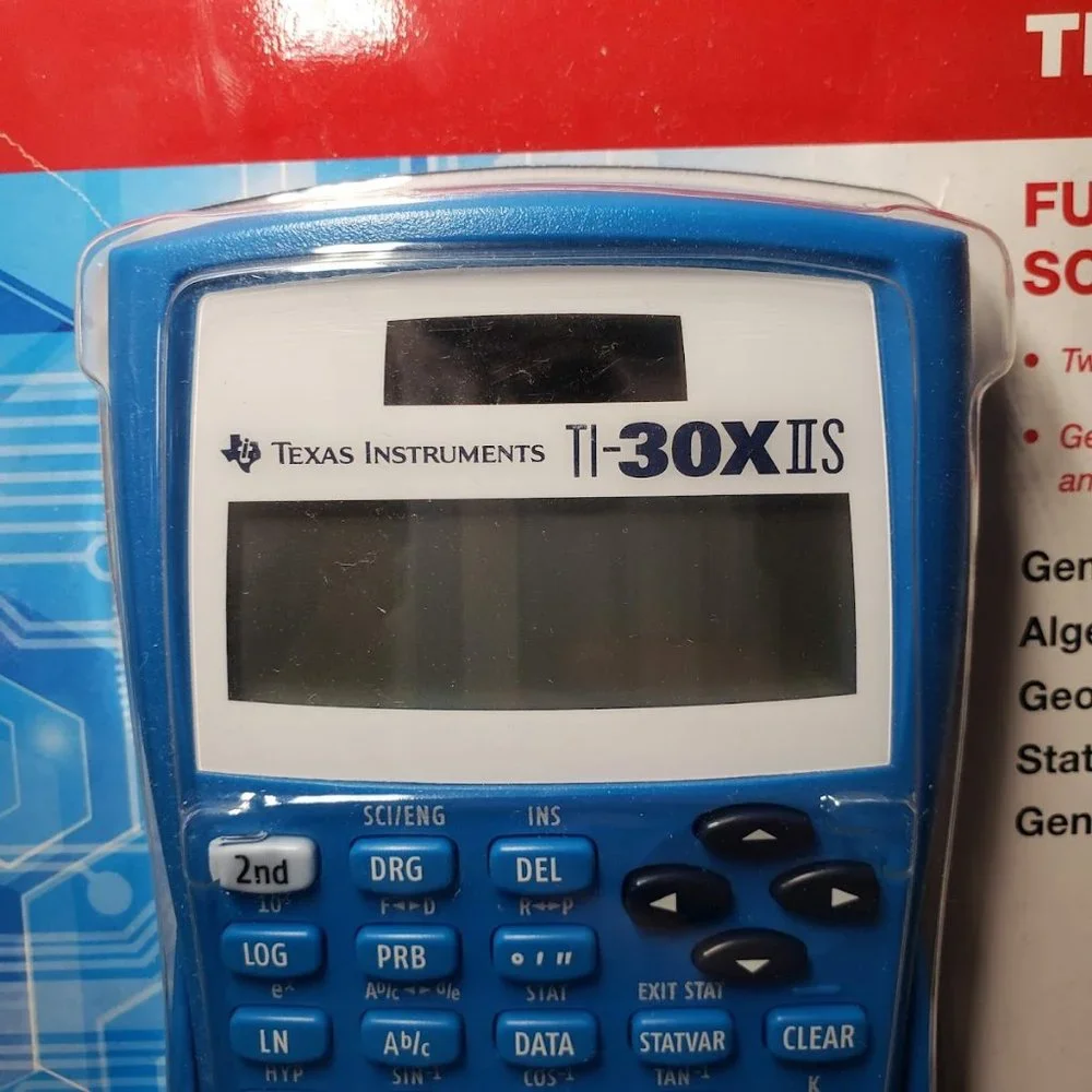 New Texas Instruments TI-30X IIS Scientific Calculator Blue solar battery School